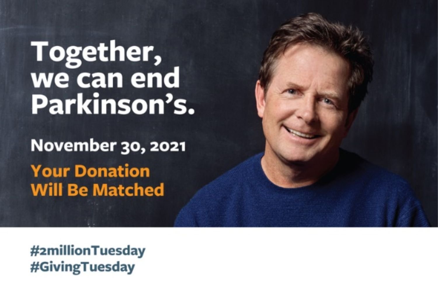 Michael J. Fox Foundation ondersteunt Stop Parkinson